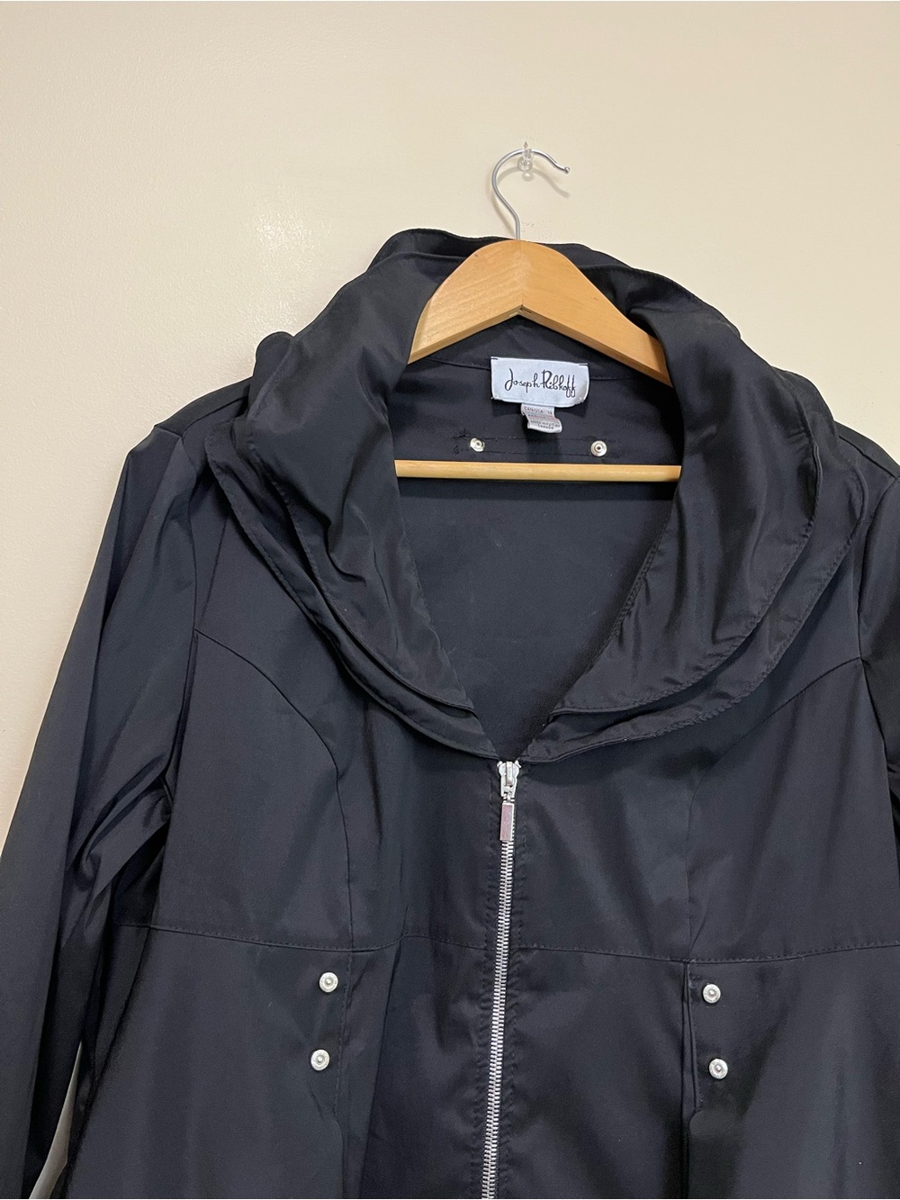 Joseph Ribkoff Unique Black Water Resistant Jacket Made in Canada π¨π¦ - Picture 2 of 11